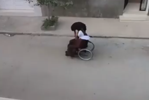 شاهد/ براكاج عجيب لمتسوّل على كرسي متحرك