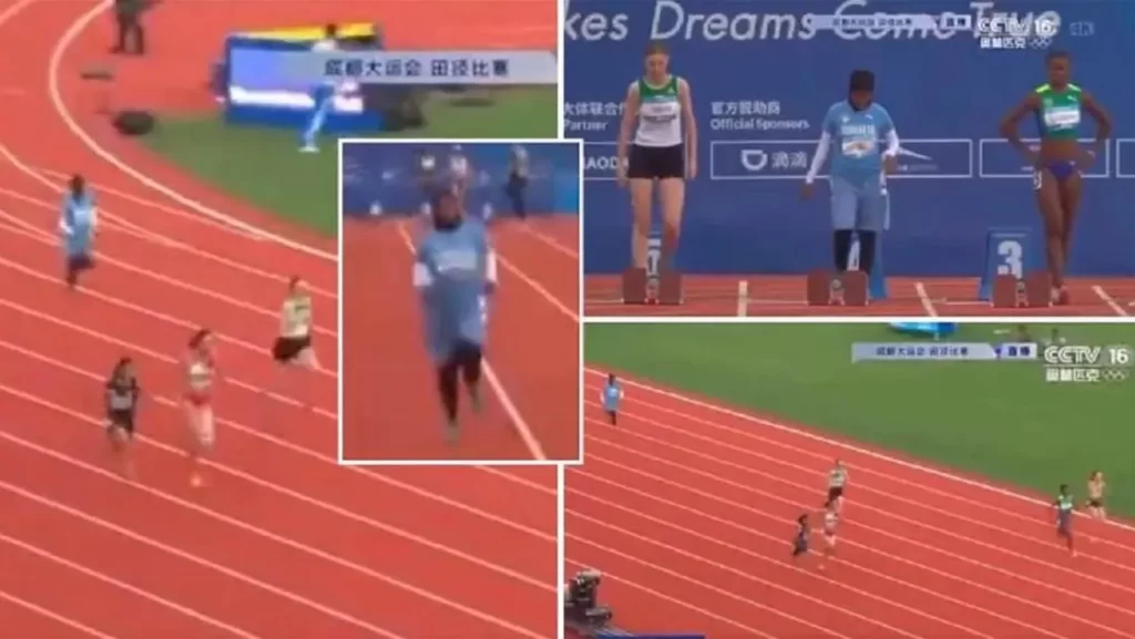 كارثة سباق ال100 متر