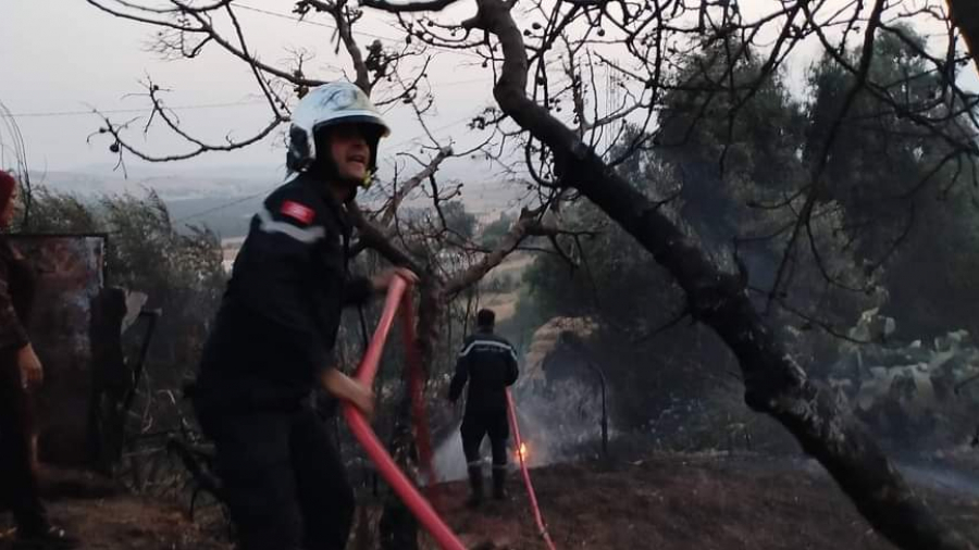 السيطرة على حريق جبل العطاطفة بعين دراهم