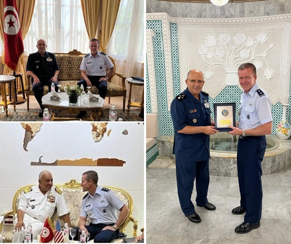 لقاء بين لواء في “أفريكوم”  وكبار قادة الجيش التونسي