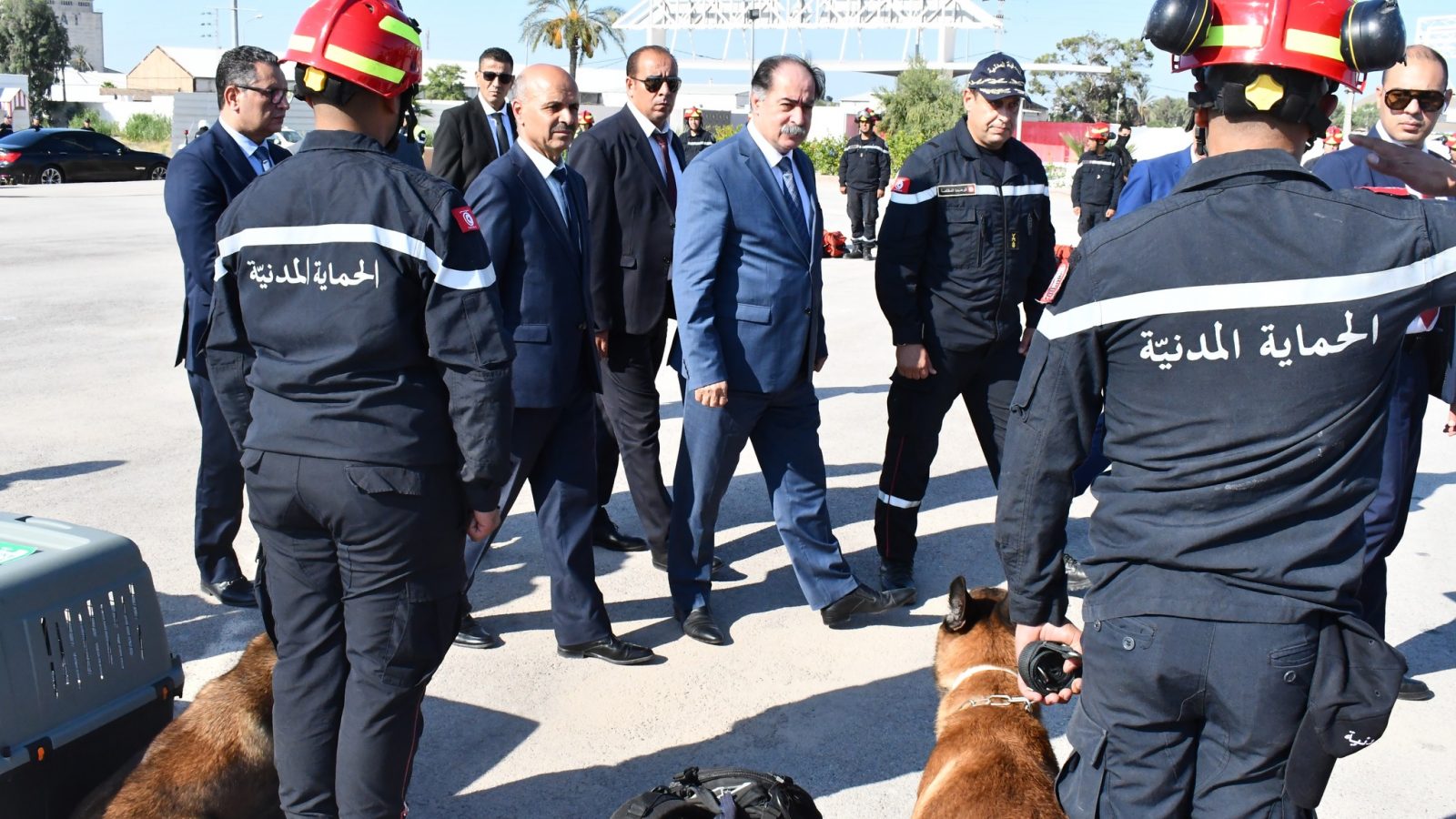 فرق من الحماية المدنية تتوجه مساء اليوم إلى المغرب (صور)