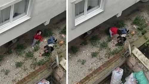 “ثمن الخيانة”/ رمت زوجها من الشرفة ثم لاحقته بسكين وهو ممدّدا  (فيديو)