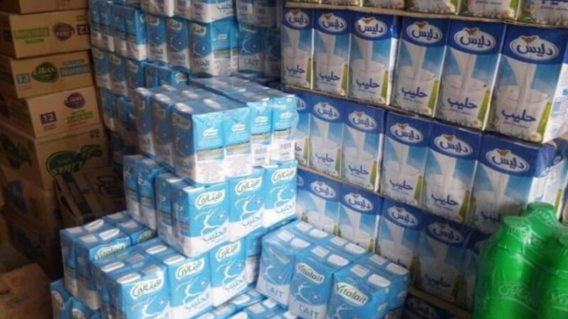 المتلوي/ حجز 900 علبة حليب بمحل معد للاحتكار
