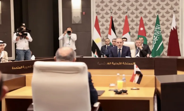 الأردن/ اجتماع لوزراء خارجية عرب ومنظمة التحرير الفلسطينية
