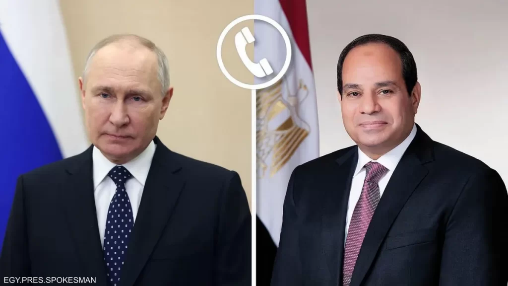 مكالمة بين بوتين والسيسي حول غـ.زة