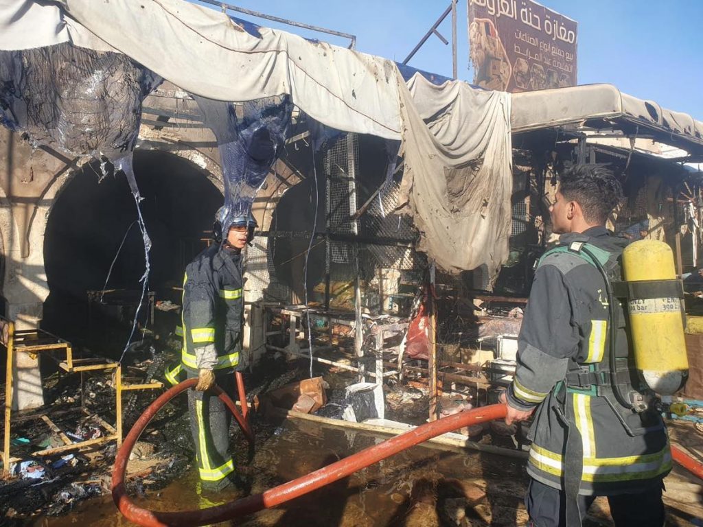 تفاصيل وصور خاصة بتونس الآن لحريق سوق الحنة بقابس