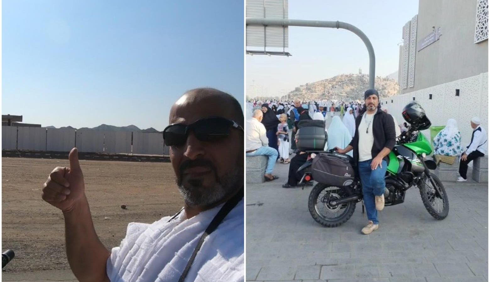 يقطع 3000 كيلومترعلى متن دراجة نارية لأداء العمرة