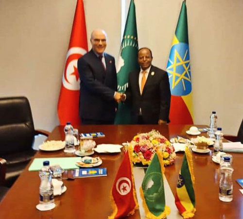وزير الخارجية يجري لقاءات مع مسؤولين أفارقة