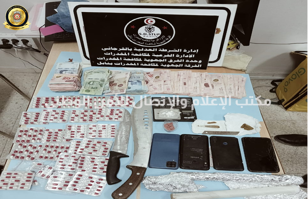 نابل/ حملة امنية تسفر عن ايقاف 14 شخصا ومحجوزات بالجملة