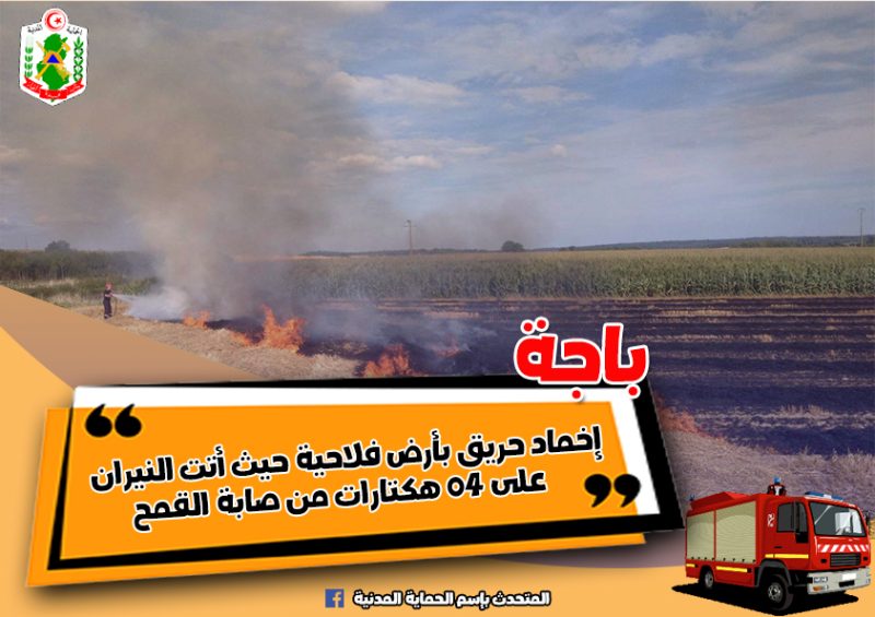 باجة.. 7 حرائق في شهر والانطلاق في تنفيذ خطة حماية الـصابة