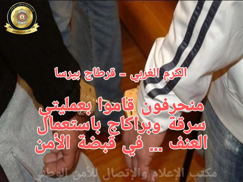 الكرم..القبض على منحرفين