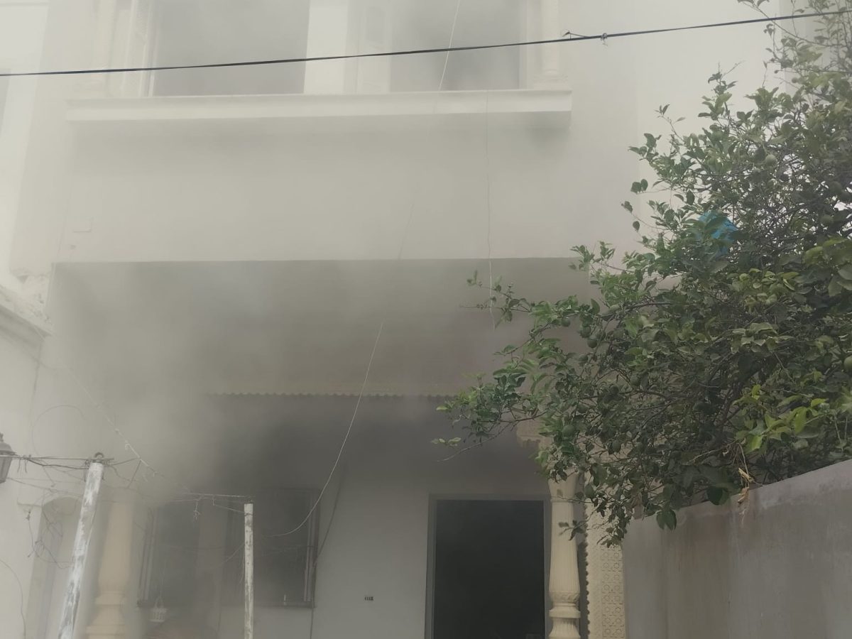 المنستير/ حريق بمستودع يتسبب في اختناق 4 اشخاص