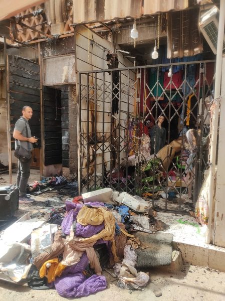 حريق بسوق ليبيا قفصة