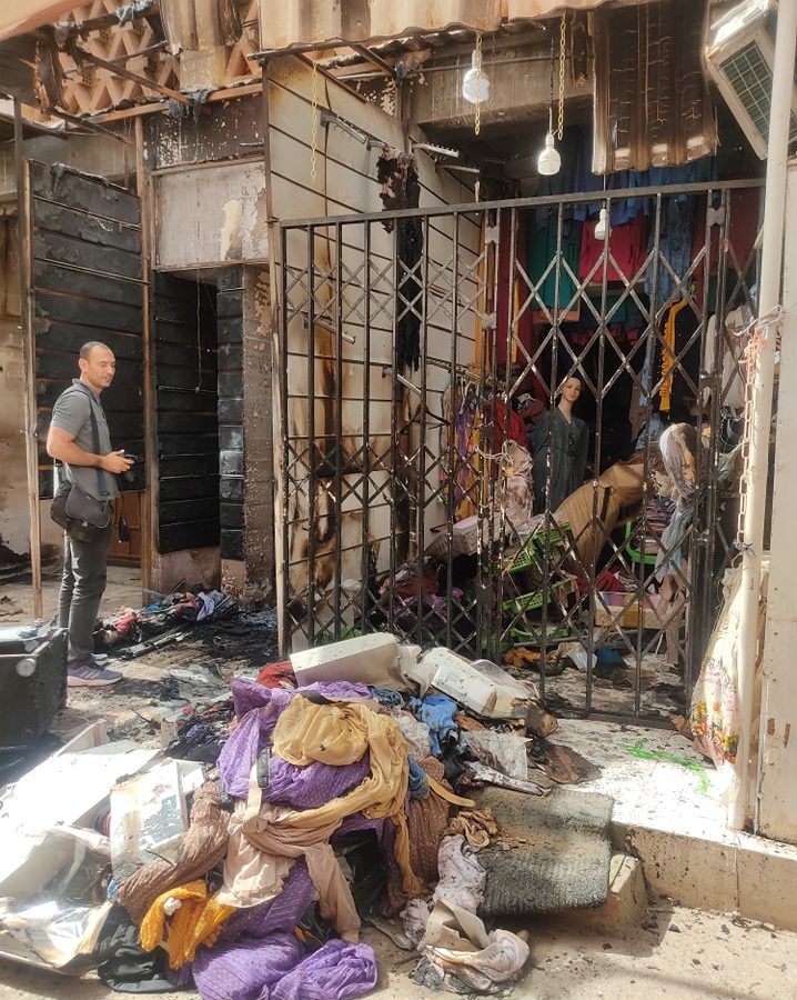 قفصة/ حريق يأتي على 5 محلات تجارية