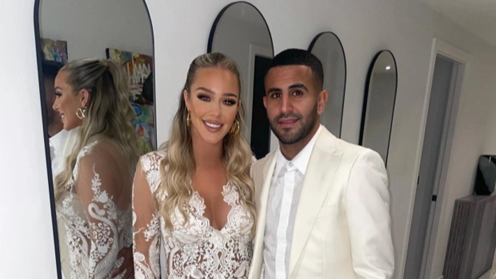 قفطان زوجة رياض محرز يشعل حربا جديدة بين الجزائر والمغرب