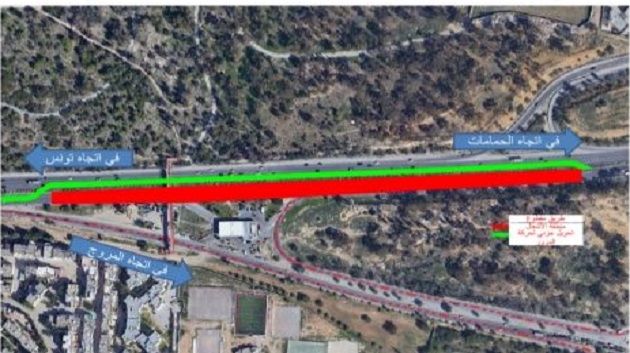 تحويل حركة المرور بمدخل العاصمة على مستوى بئر القصعة