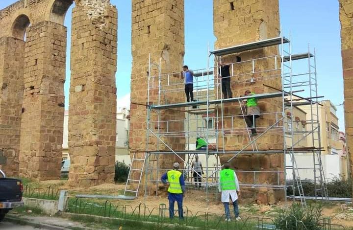 بالصور/ انطلاق مشروع ترميم وصيانة الحنايا بباردو
