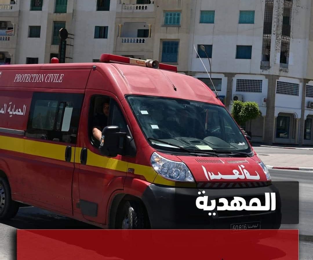 المهدية/ جرحى في حادث انقلاب سيارة