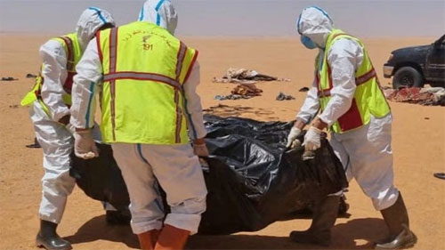 ليبيا/ العثور على جثث لمهاجرين في مقبرة جماعية