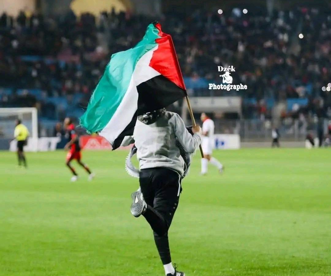 مباراة المنتخب.. إيقاف طالب رفع علم فلسطين ومزق لافتة اشهارية (فيديو)
