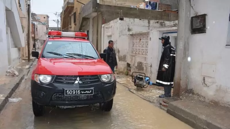 تدخلات الحماية المدنية في الأمطار الأخيرة