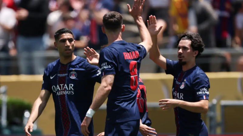 باريس سان جيرمان ينتصر على أتليتيكو مدريد برباعية