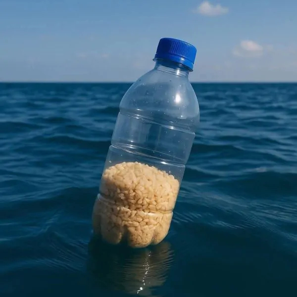 رمي قوارير في البحر