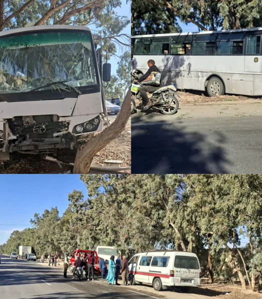 قفصة.. 37 مصاباً في حادث اصطدام شاحنة ثقيلة بسيارة وحافلة