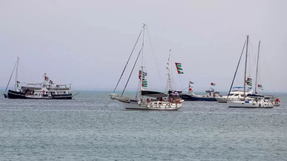 وصول سفن أسطول الصمود إلى أسدود