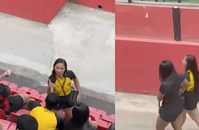 مشجعة تضرب صديقها خلال مباراة في البرازيل