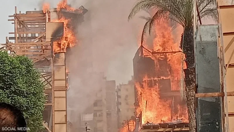 حريق ضخم بستوديو مصر في القاهرة