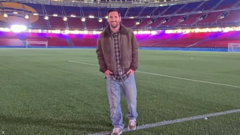 زيارة مفاجئة من ميسي لملعب برشلونة