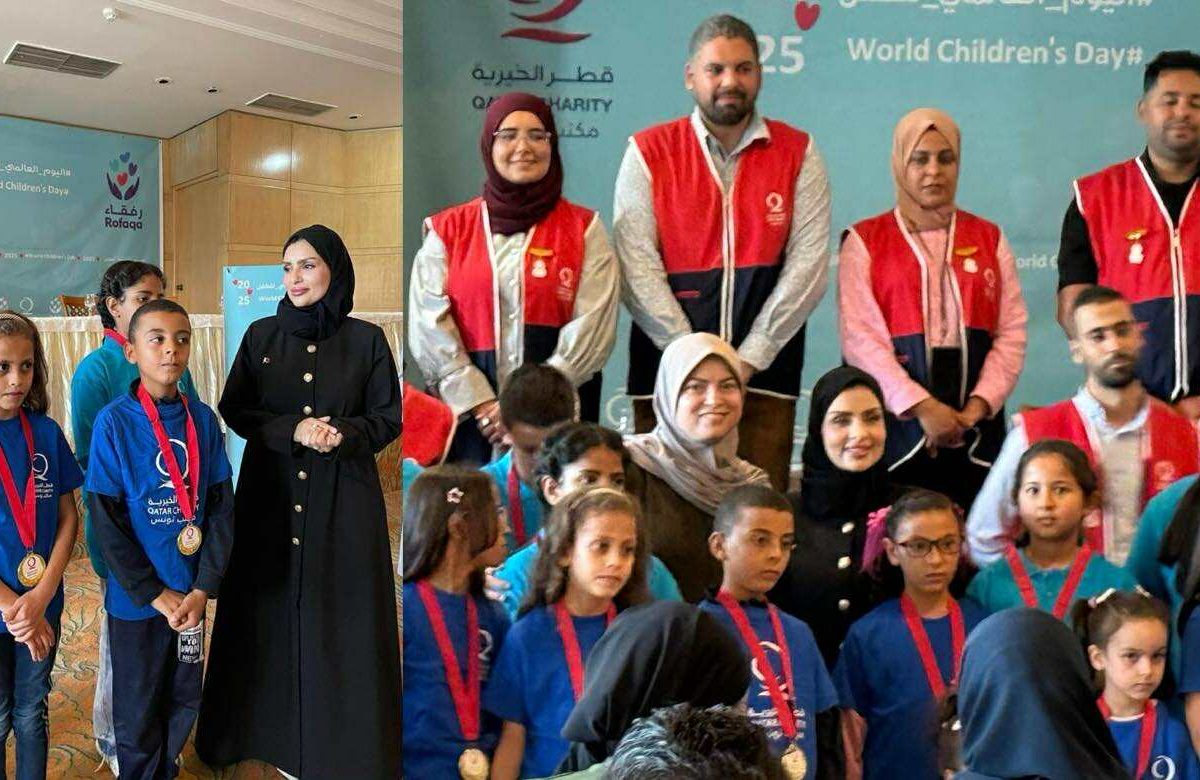 قطر الخيرية تحتفل باليوم العالمي للطفل في طبرقة