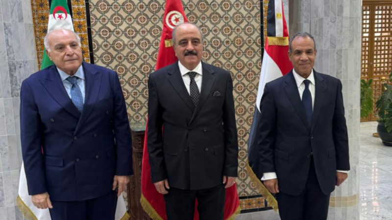 وزارء خارجية تونس نصر والجزائر