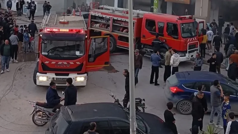 حريق بمغسلة ملابس في إقامة سكنية بالمروج 6