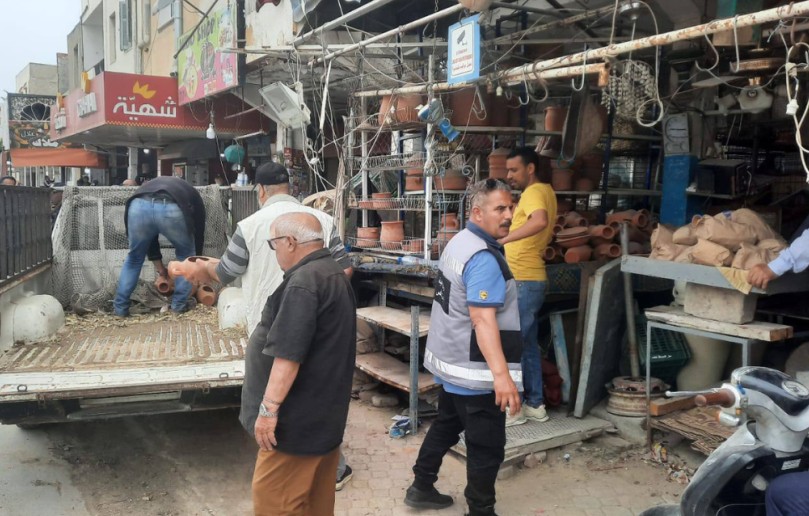 بلدية صفاقس/ غلق محلات وإزالة تعديات بحي الحبيب