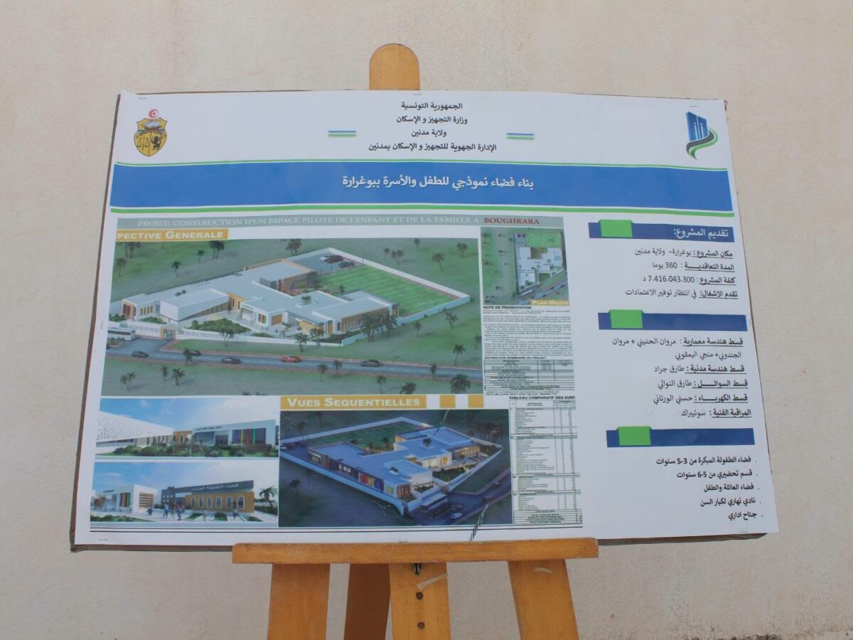 إعطاء إشارة انطلاق إنجاز مركب الطفولة ببن قردان